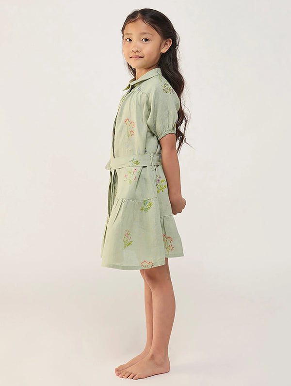 Sia Floral Dress - Mint