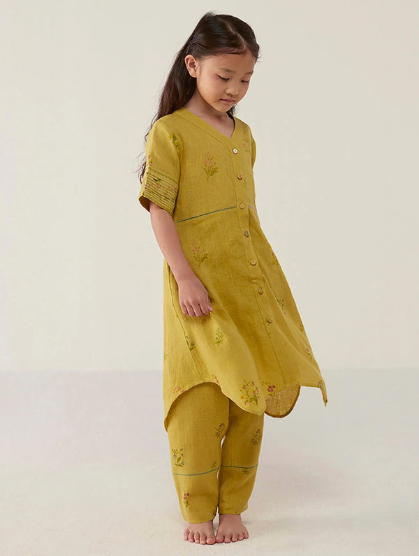 Inoya Linen Co-ord Set - Ochre