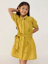 Sia Floral Dress - Ochre