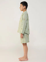Akio Floral Linen Shirt - Mint