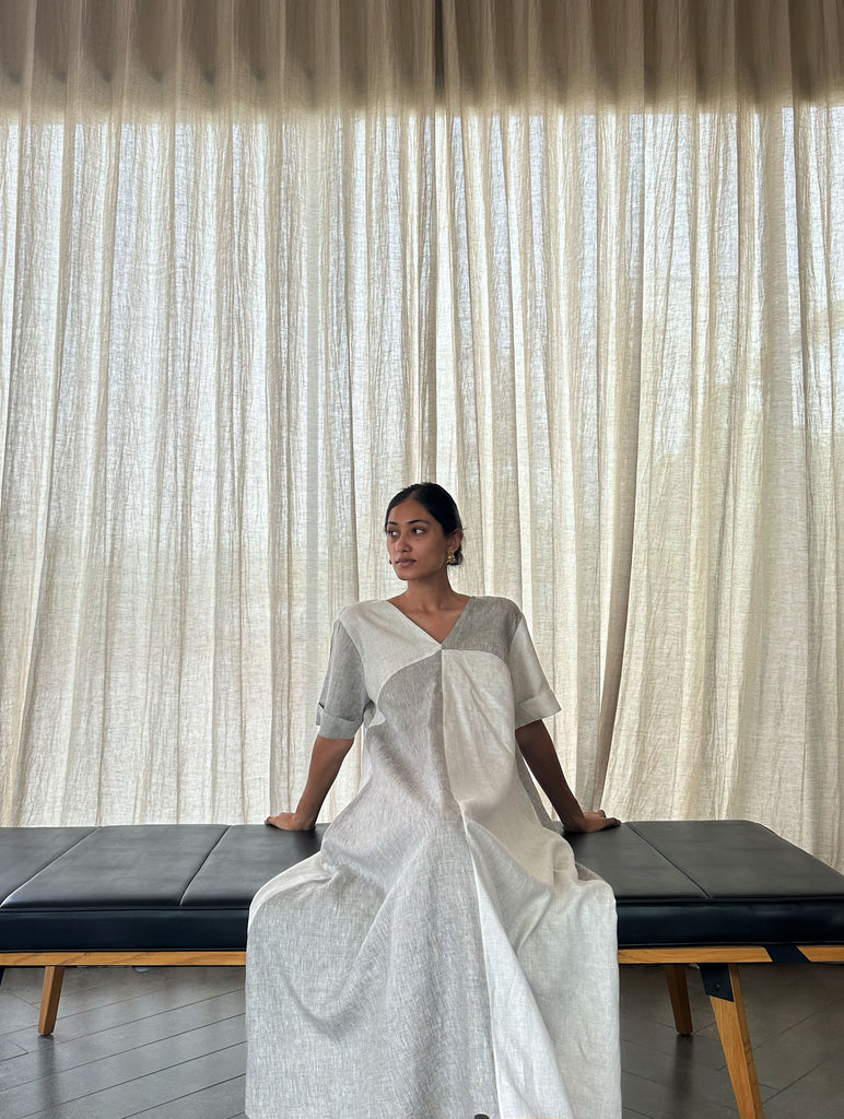 Masa Timeless Linen Dress - Off-White