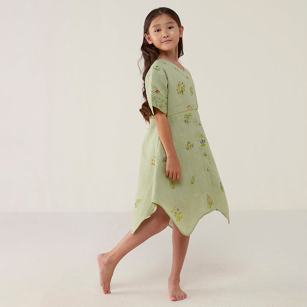 Inoya Linen dress - Mint