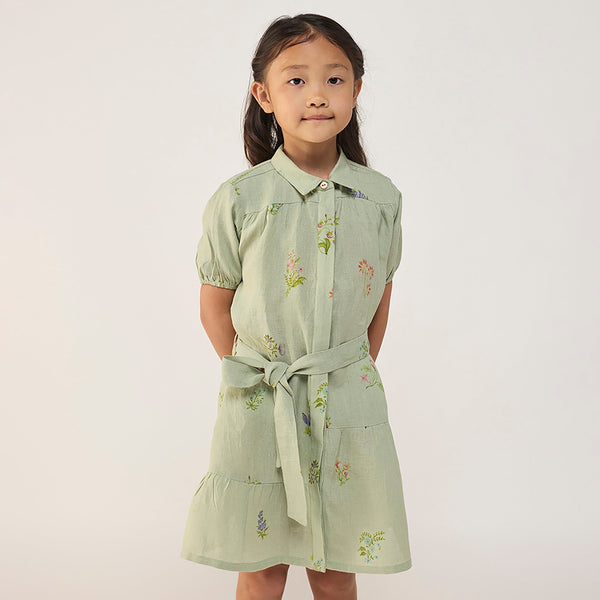 Sia Floral Dress - Mint