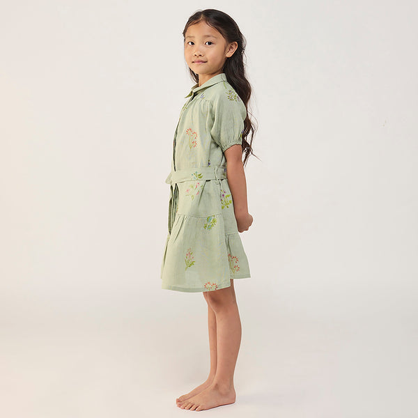 Sia Floral Dress - Mint