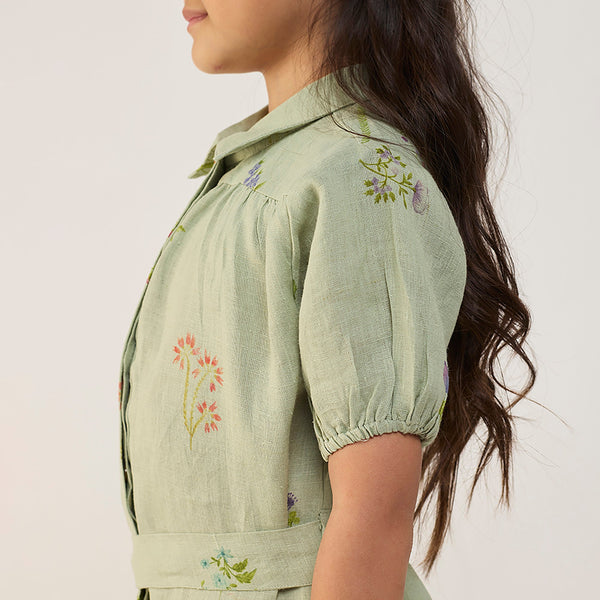 Sia Floral Dress - Mint