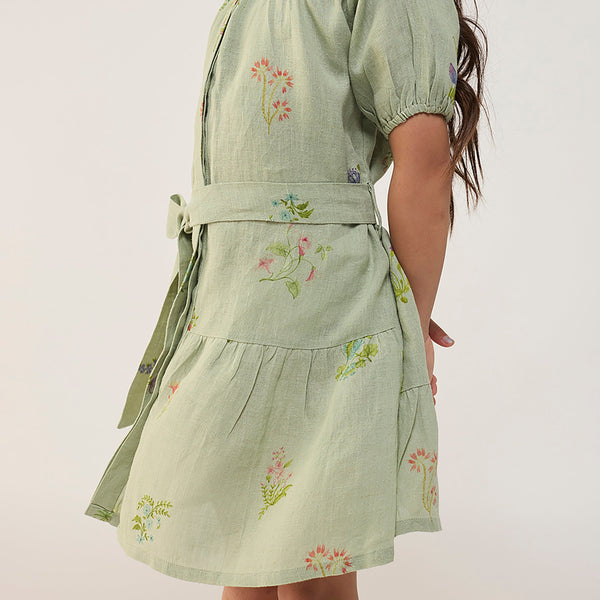 Sia Floral Dress - Mint