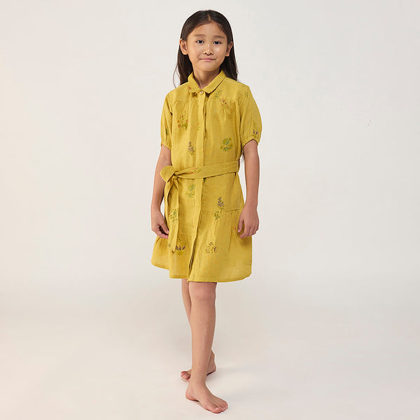 Sia Floral Dress - Ocher
