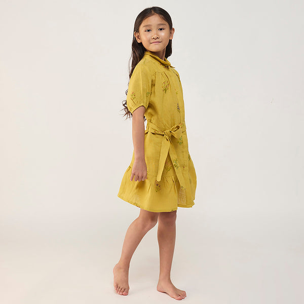 Sia Floral Dress - Ochre