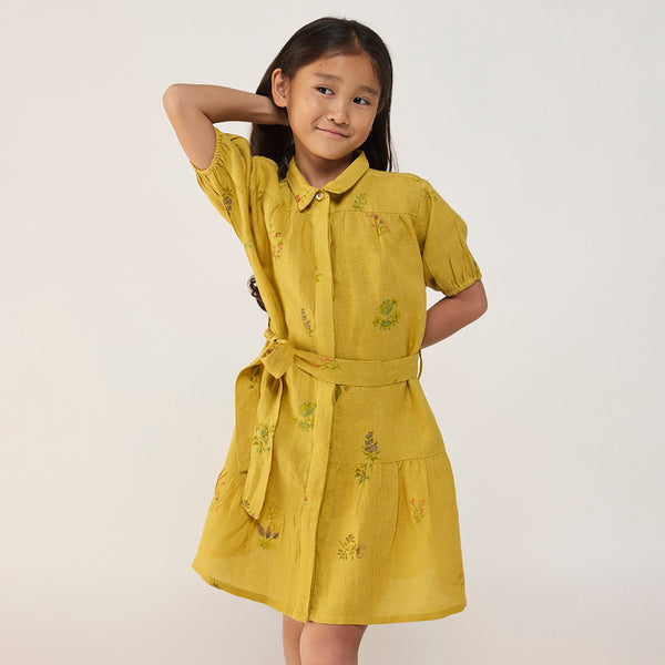 Sia Floral Dress - Ochre
