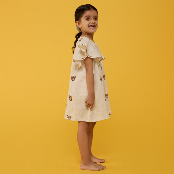 Nia Linen Dress - Natural