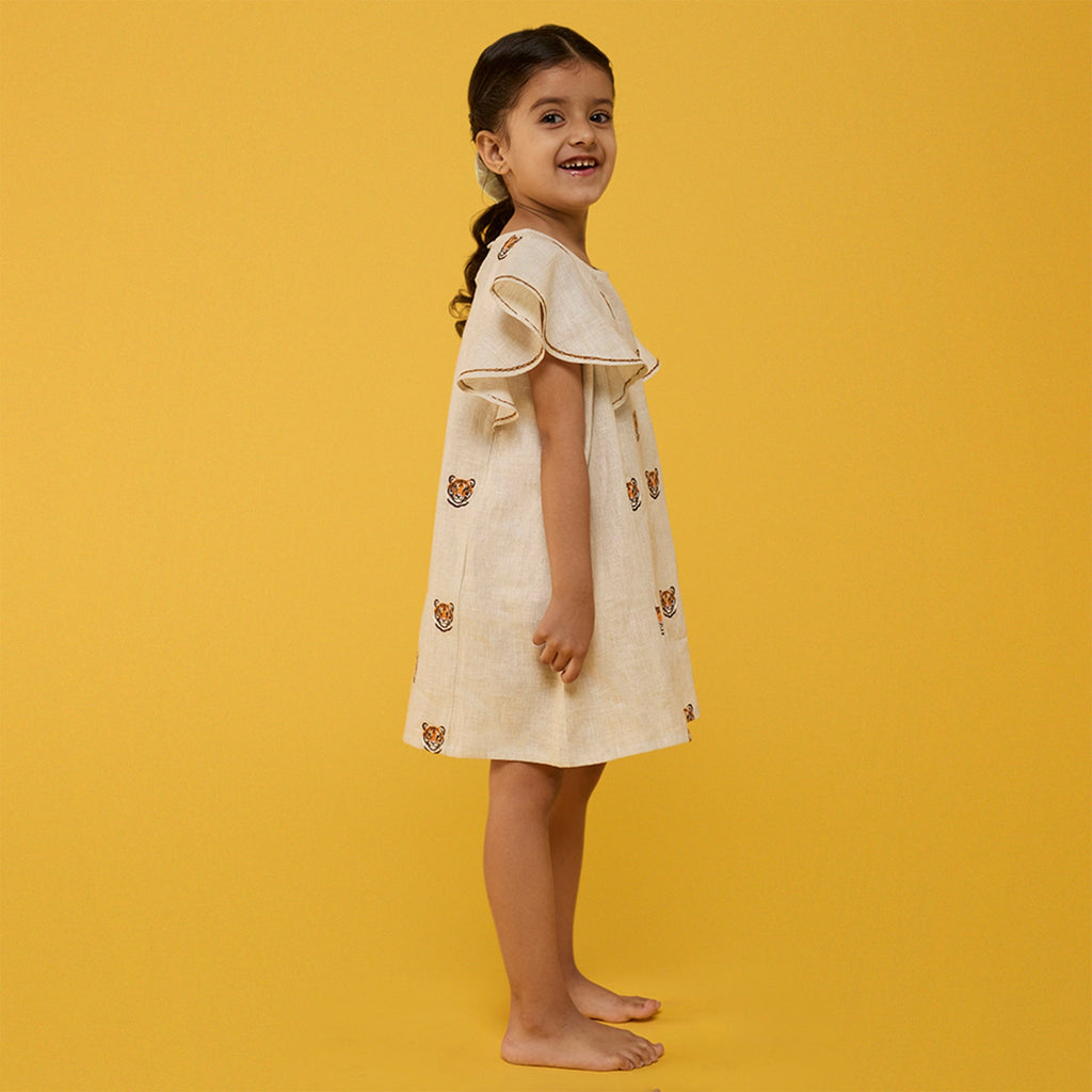 Nia Linen Dress - Natural