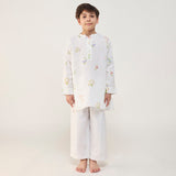 Jay Forever Linen Kurta Set - White