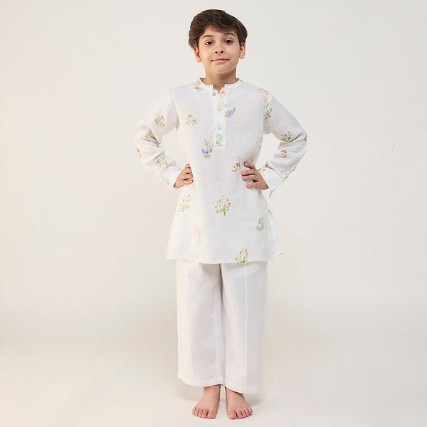 Jay Forever Linen Kurta - White