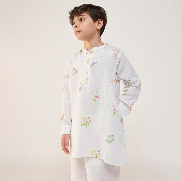 Jay Forever Linen Kurta - White