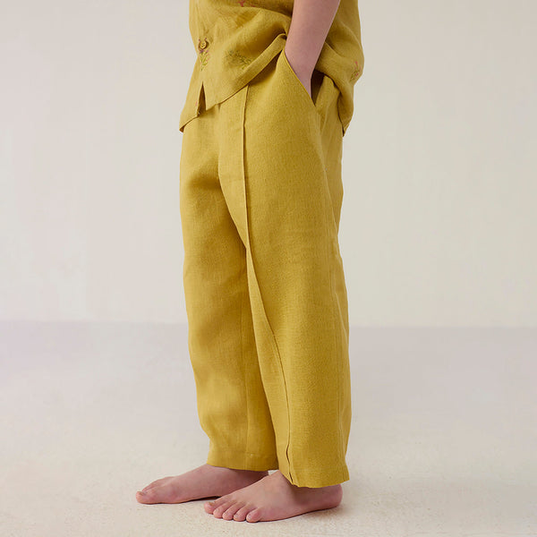 Neo Timeless Linen Pants - Ochre