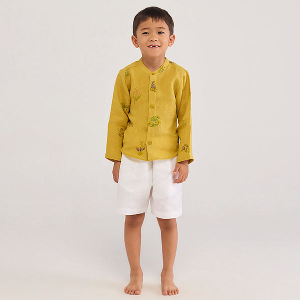 Kei Timeless Linen Shorts - White