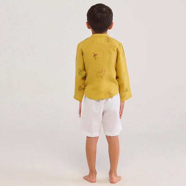 Kei Timeless Linen Shorts - White