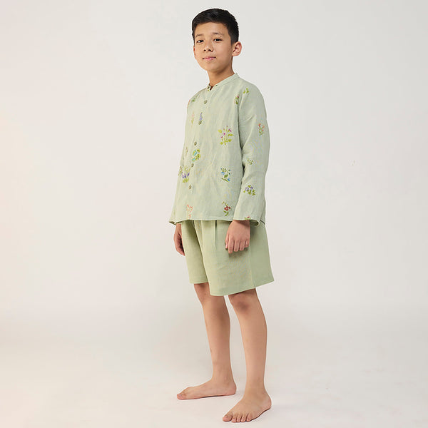 Kei Timeless Linen Shorts - Mint