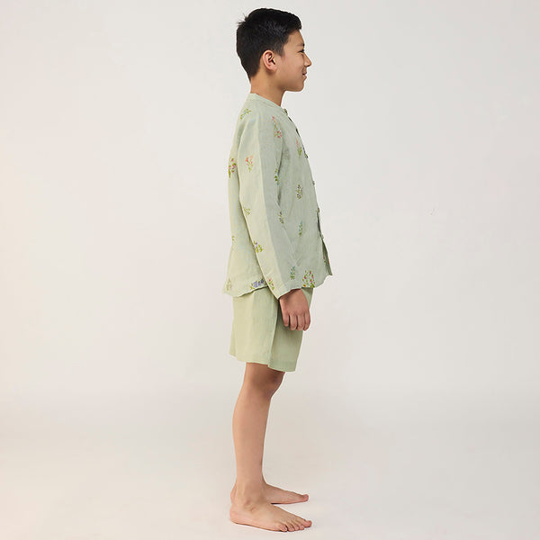 Kei Timeless Linen Shorts - Mint