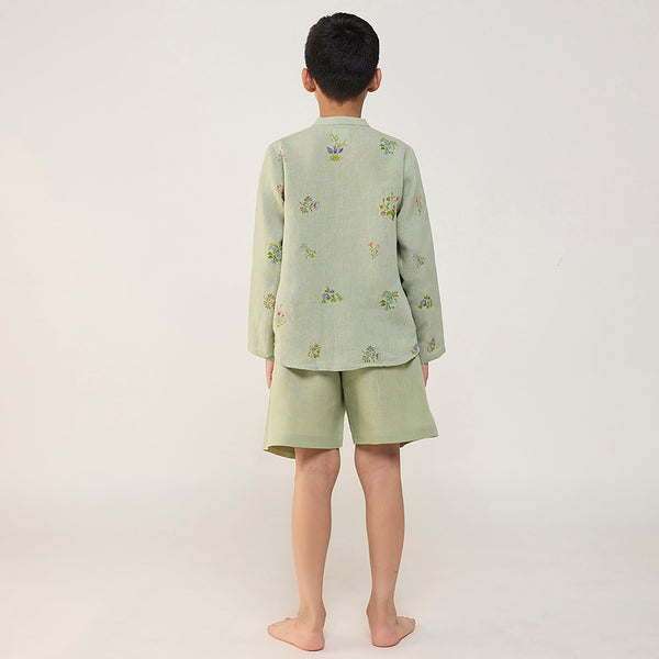 Kei Timeless Linen Shorts - Mint