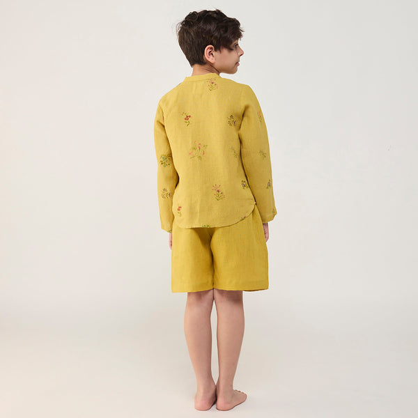 Kei Timeless Linen Shorts - Ochre