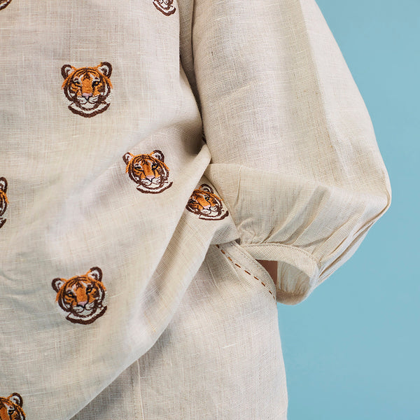 Aurel Linen Co-Ord set - Natural