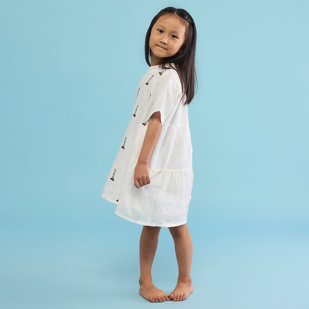 Nova Linen Dress - Ivory