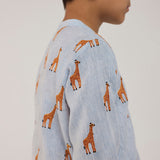 Rolf Linen Shorts - Sky (Giraffe)