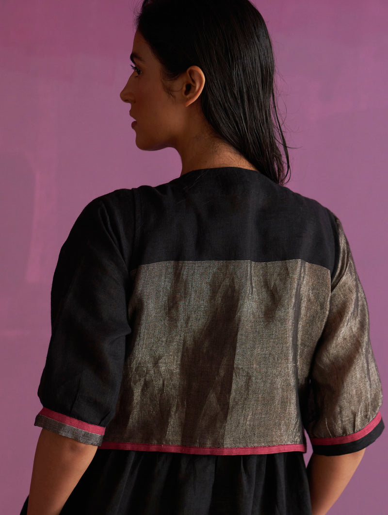 Kasa Hand-Embroidered Jacket - Black