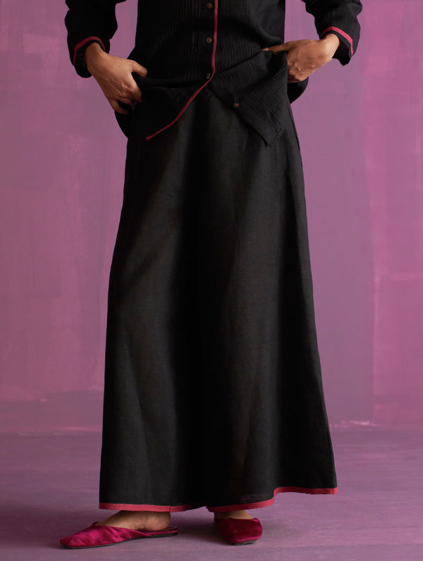 Inga Linen Pant - Black