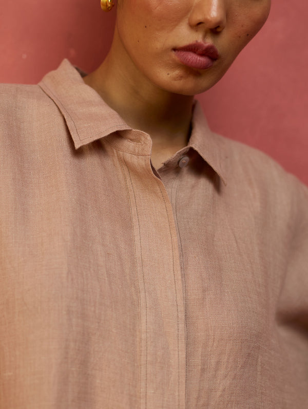 Yoko Forever Linen Co-ord Set - Dusty Rose