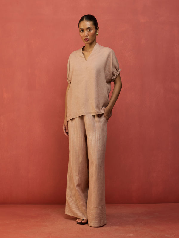 Hoshi Linen Co-ord Set - Dusty Rose