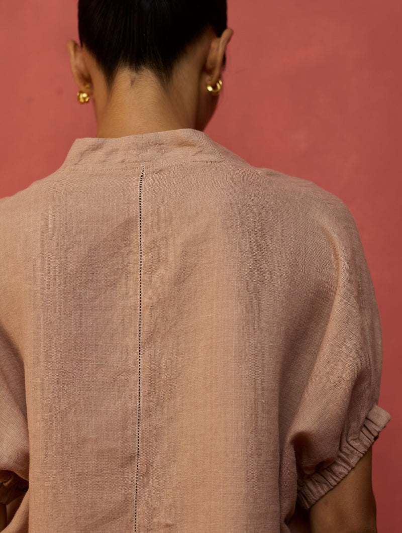 Hoshi Linen Co-ord Set - Dusty Rose