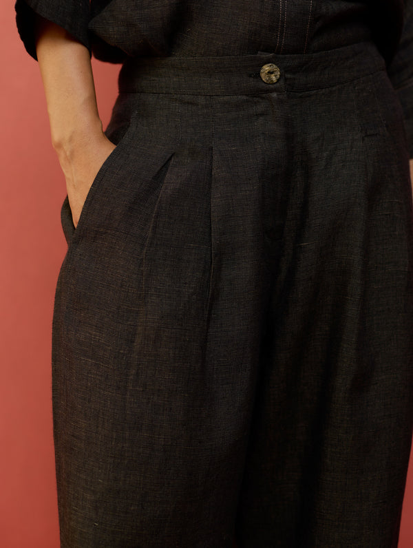 Yoko Forever Linen Co-ord Set - Charcoal