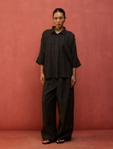 Yoko Forever Linen Co-ord Set - Charcoal