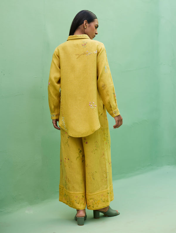 Alila Hand-Embroidered Co-ord Set -  Ochre