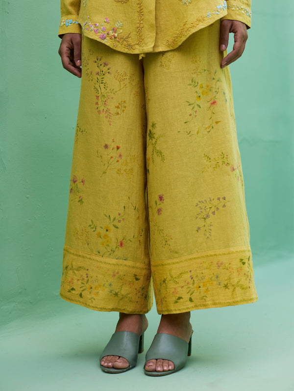 Alila Hand-Embroidered Co-ord Set -  Ochre