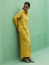 Alila Hand-Embroidered Co-ord Set -  Ochre