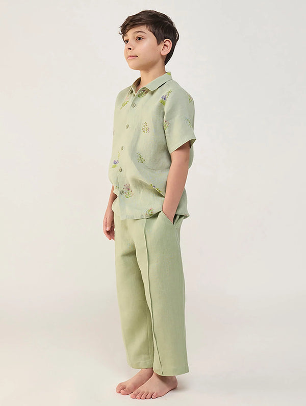 Neo Timeless Linen Pants - Mint