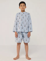 Rolf Linen Shorts - Sky (Lighthouse)