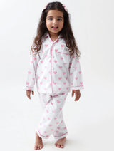 Hearts Pajama Set For Kids