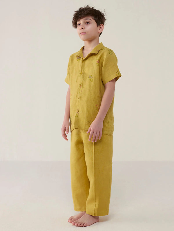 Neo Timeless Linen Pants - Ochre