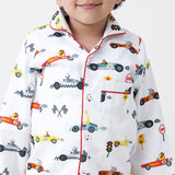 Racing Cars Organic Pajama Set For Kids