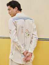 Ovi Watercolour Floral Shirt - Ivory