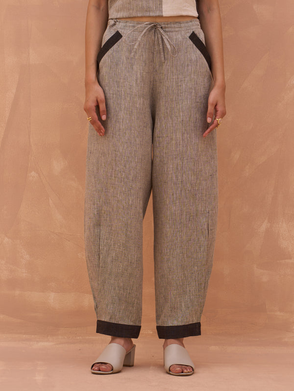 Hana Linen Pant - Charcoal
