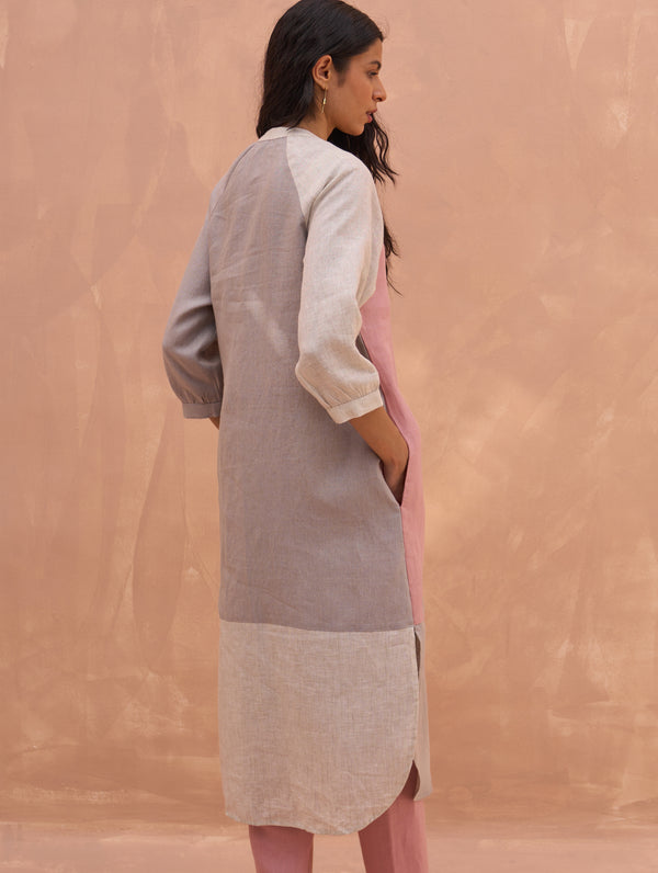 Lila Color-Blocked Co-ord Set - Rose