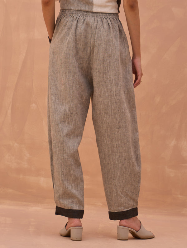 Hana Linen Pant - Charcoal