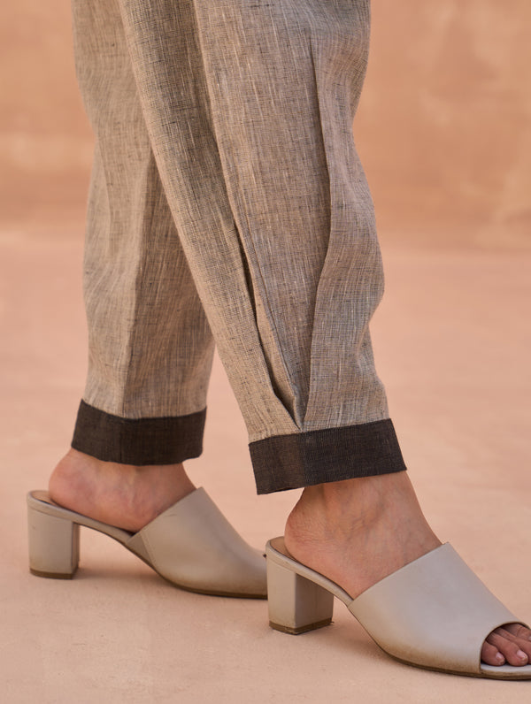 Hana Linen Pant - Charcoal