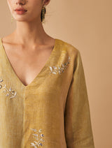 Fara V-Neck Embroidered Kurta
