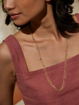 Ira Layered Necklace - Lavender